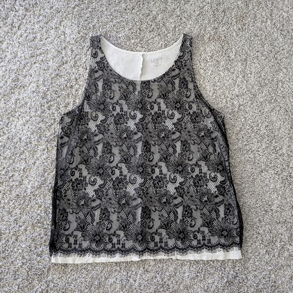LOFT Tops - LOFT sleeveless lace shirt Women's top